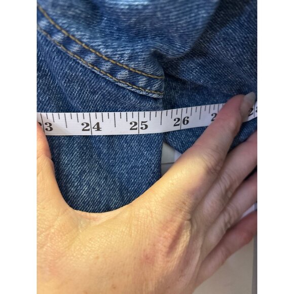 Vintage 80 GUESS George Marciano Long Denim Jeans Jacket, Denim Trench coat (XL) - Picture 10 of 12